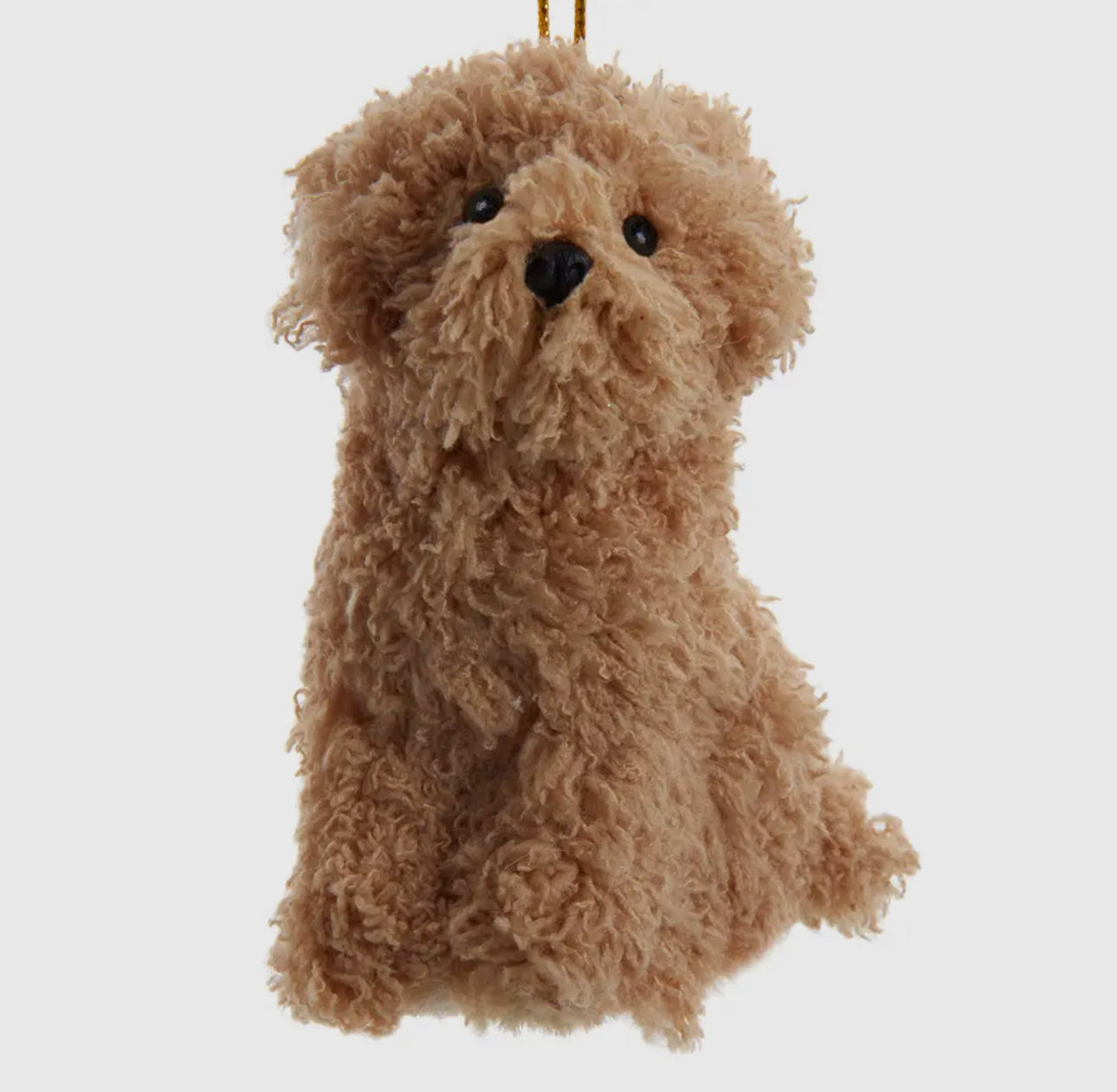 Fuzzy Doodle Puppy Christmas Ornament 4x3