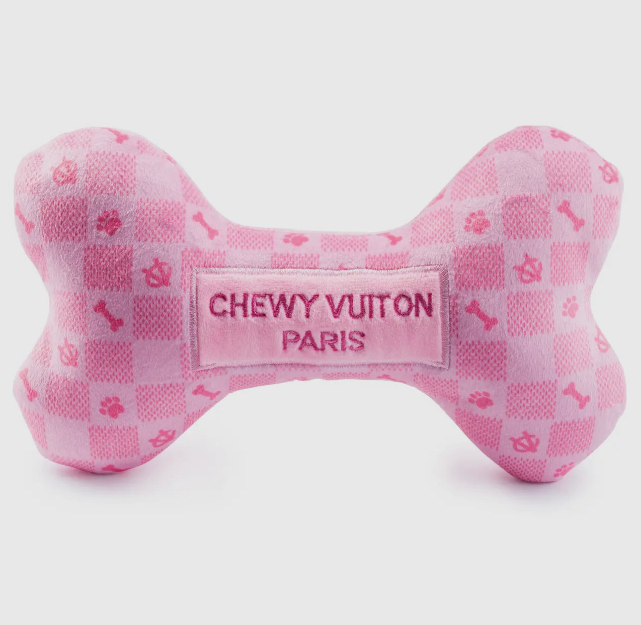 "Chewy Vuitton" Plush Pink Dog Toy