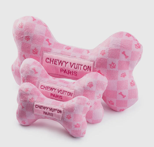 "Chewy Vuitton" Plush Pink Dog Toy