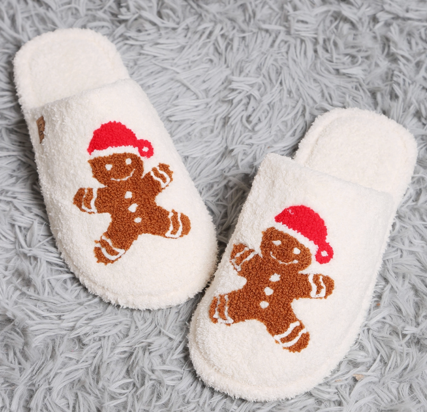 Gingerbread Print Indoor Home Slippers