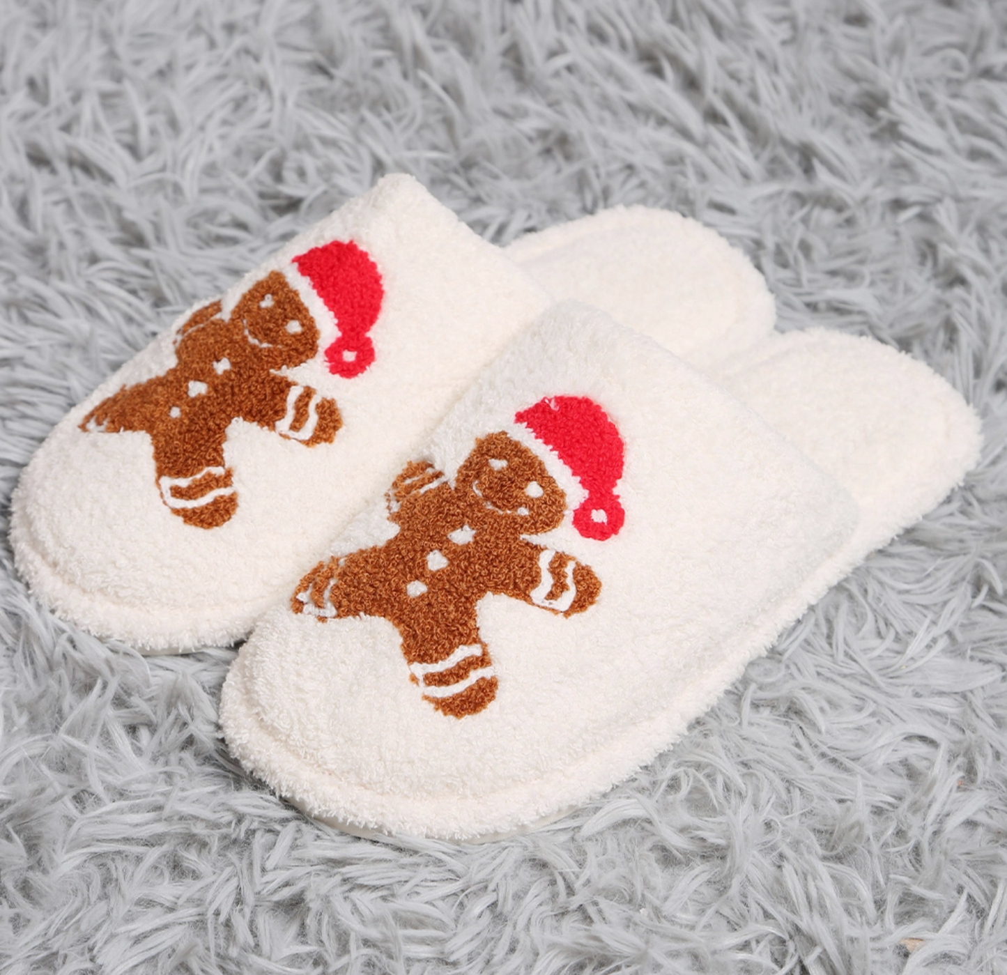 Gingerbread Print Indoor Home Slippers